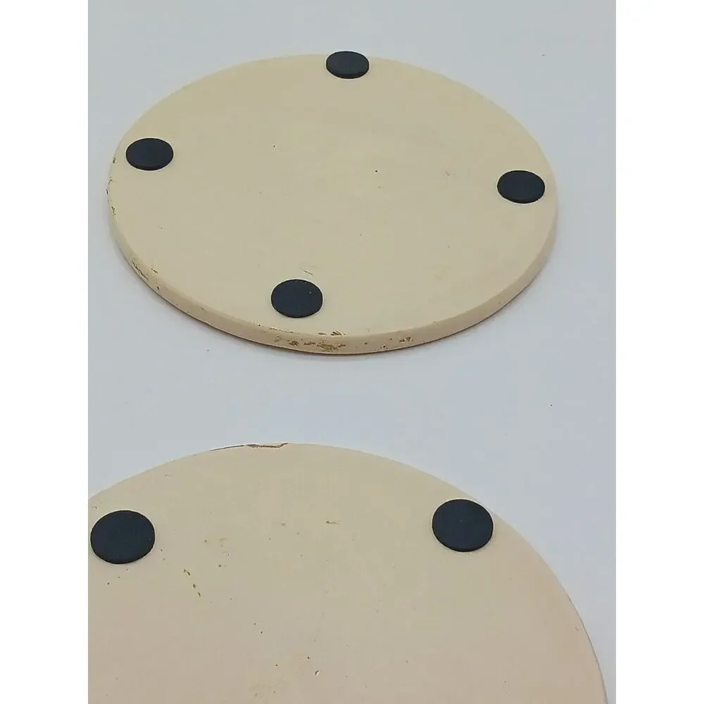 Set of 4 Chocolate Lab Labrador Duck Hunting Dog Coasters Round